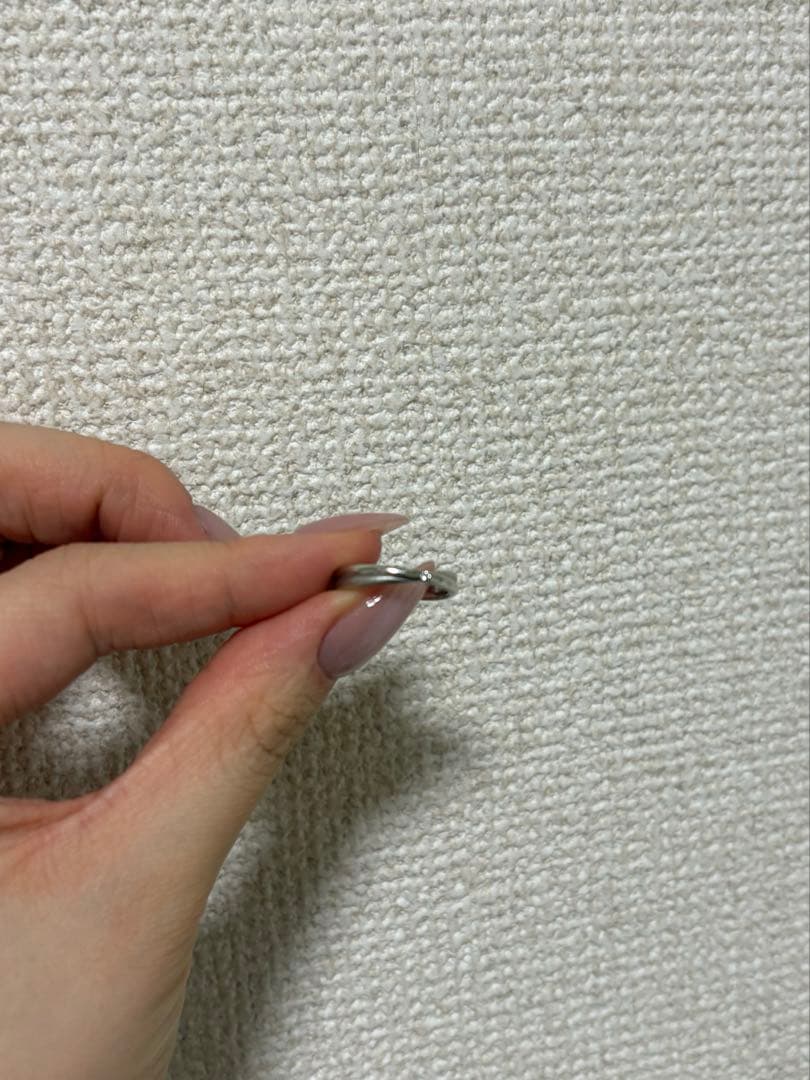 【ete】リング　シルバーリング　ダイヤモンド クロス リング　9号