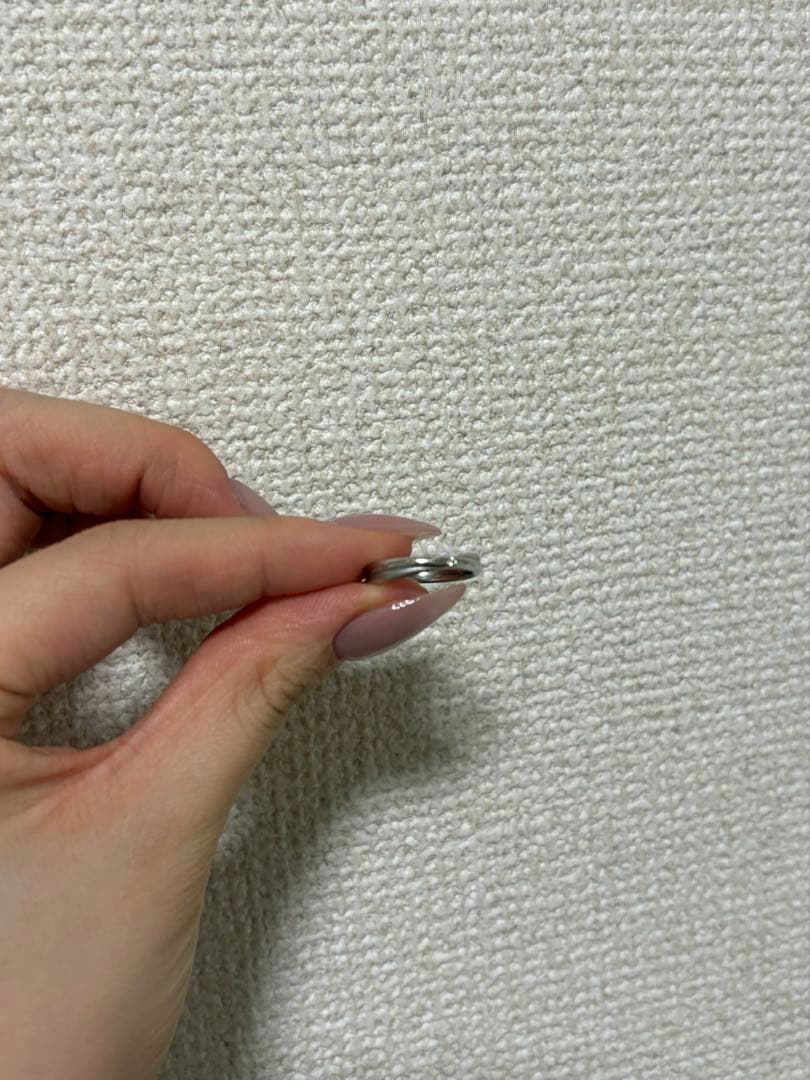 【ete】リング　シルバーリング　ダイヤモンド クロス リング　9号