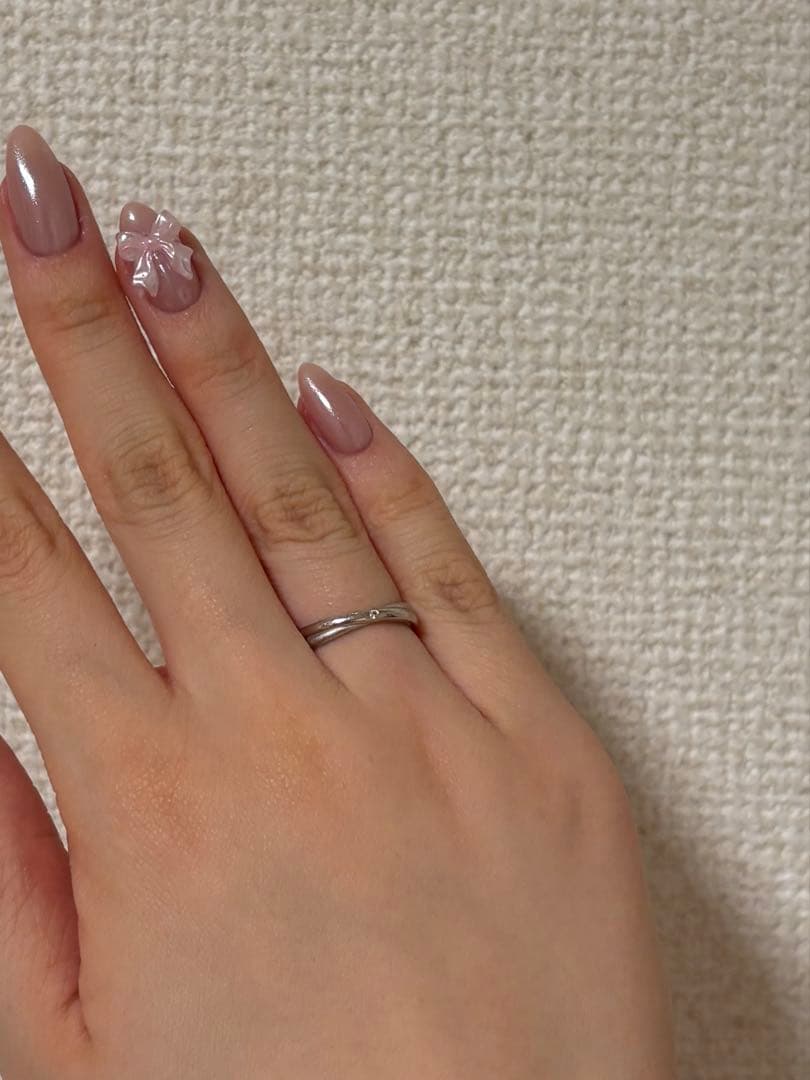 【ete】リング　シルバーリング　ダイヤモンド クロス リング　9号
