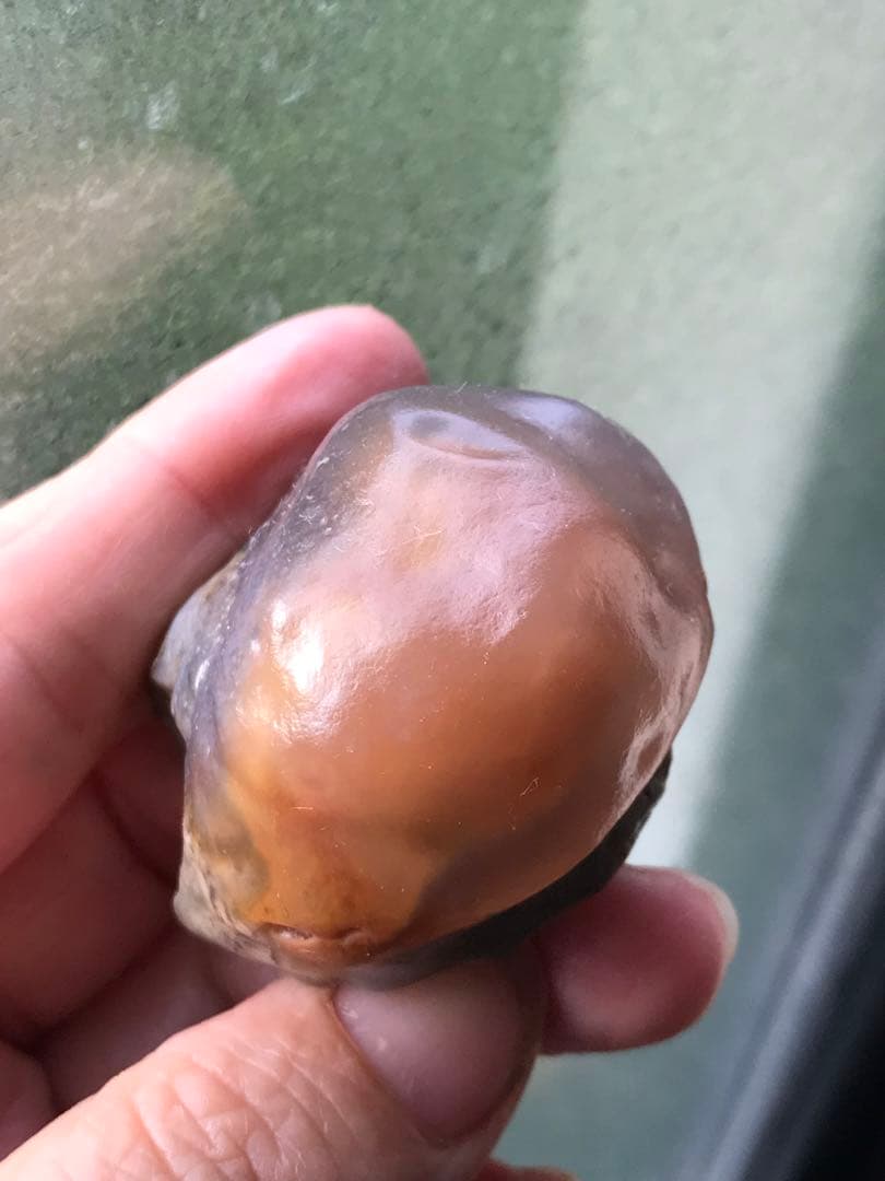 ゴビ石−1271 ゴビ瑪瑙　原石　オレンジ色