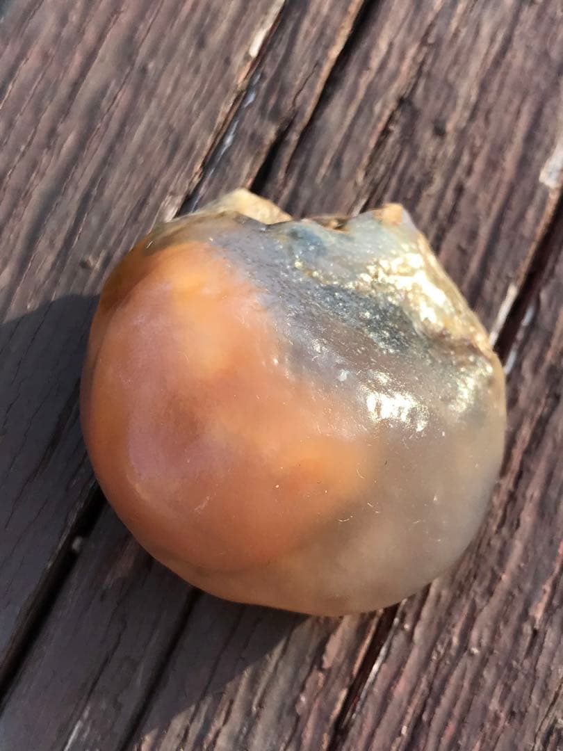 ゴビ石−1271 ゴビ瑪瑙　原石　オレンジ色