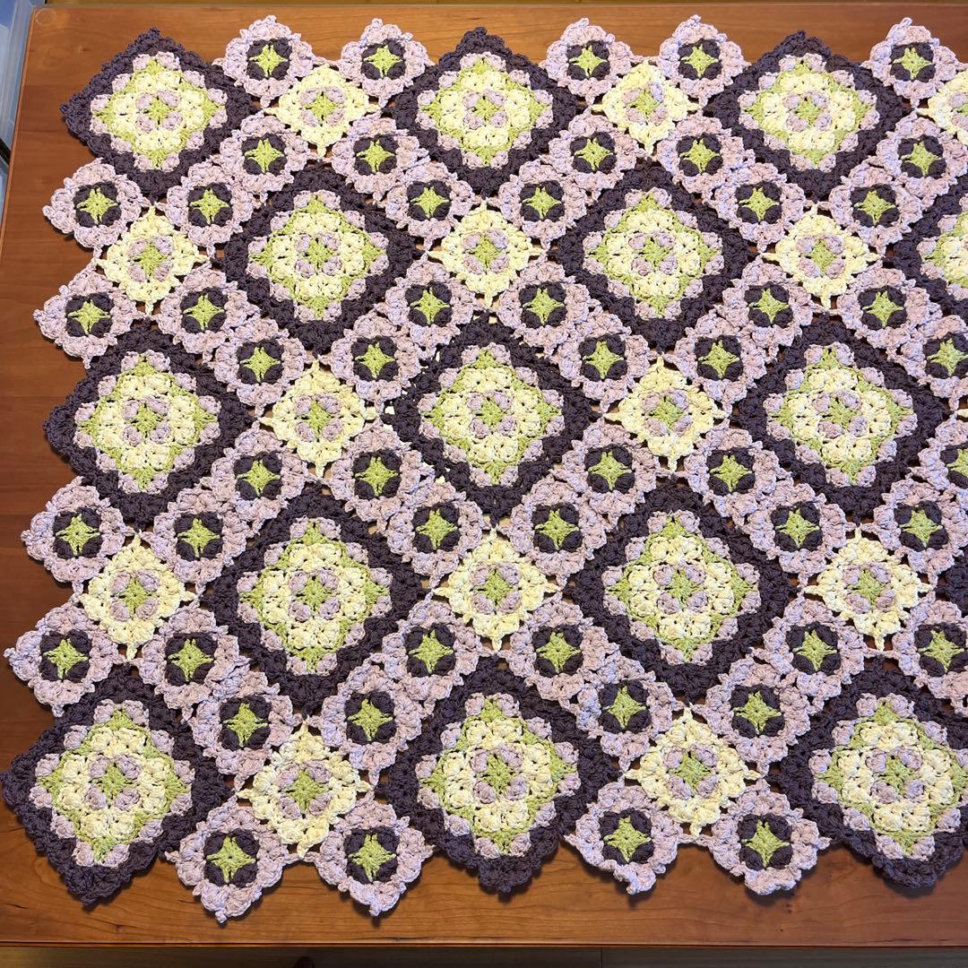 『藤のブランケット』ホビーラホビーレ〜手編み〜マルチカバー