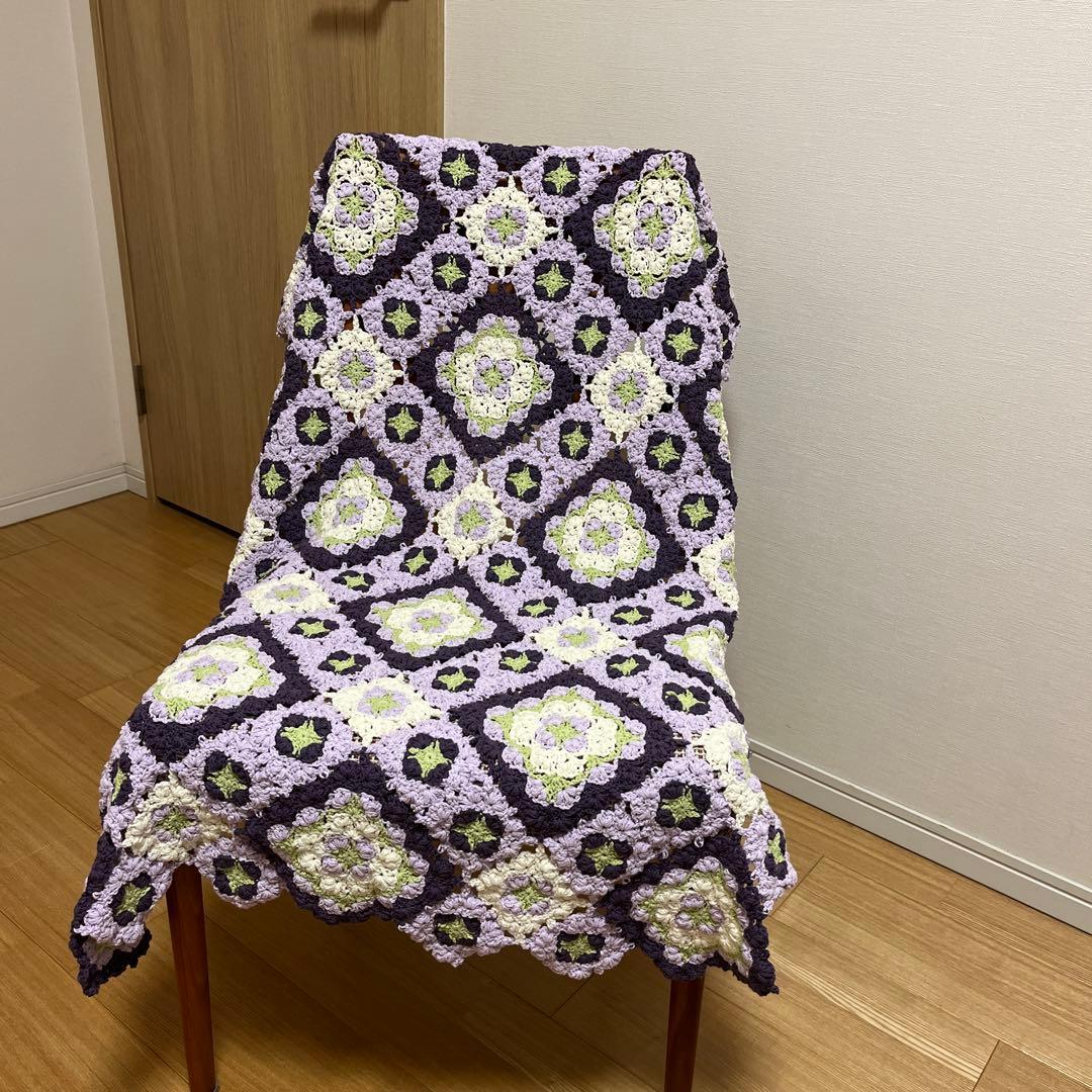 『藤のブランケット』ホビーラホビーレ〜手編み〜マルチカバー