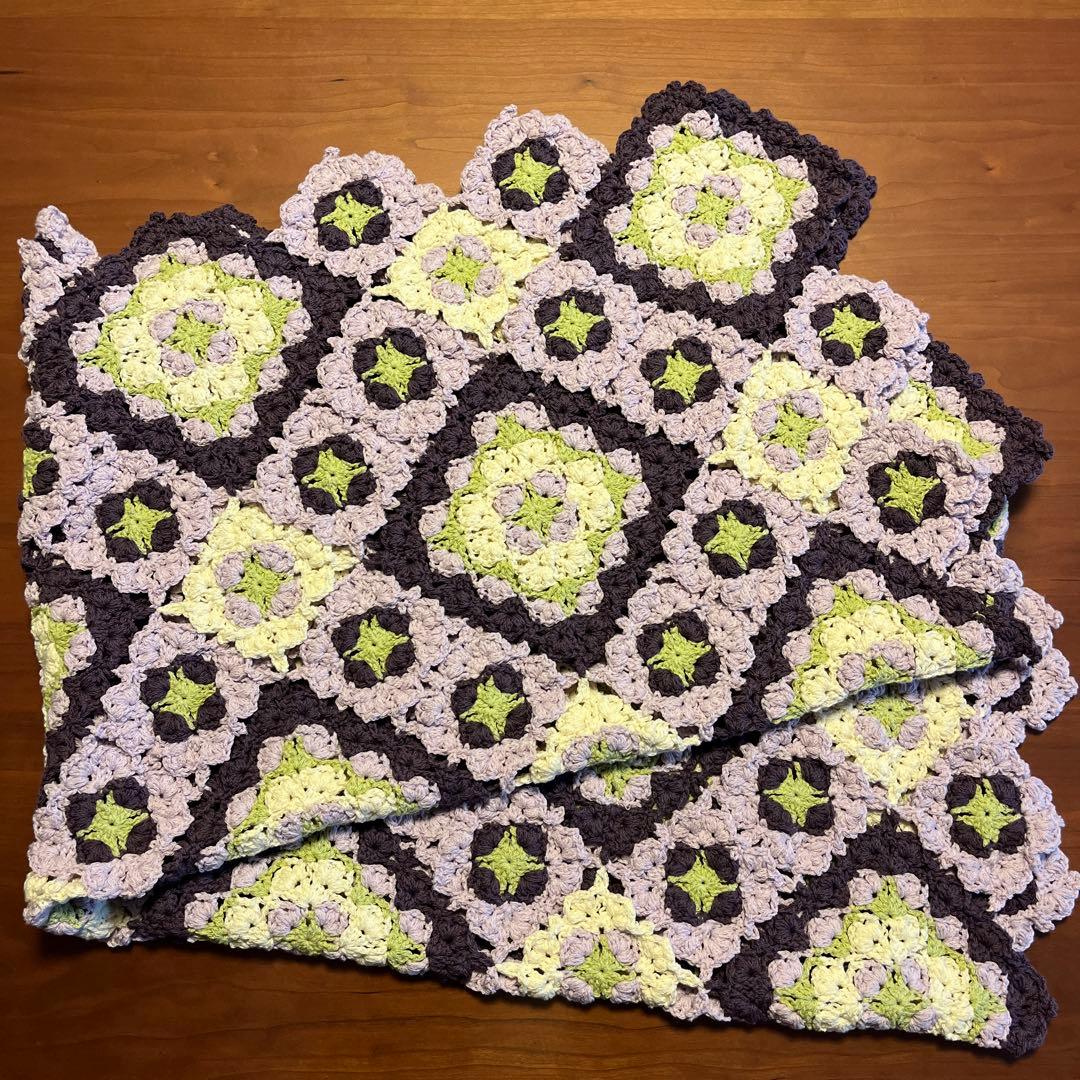 『藤のブランケット』ホビーラホビーレ〜手編み〜マルチカバー