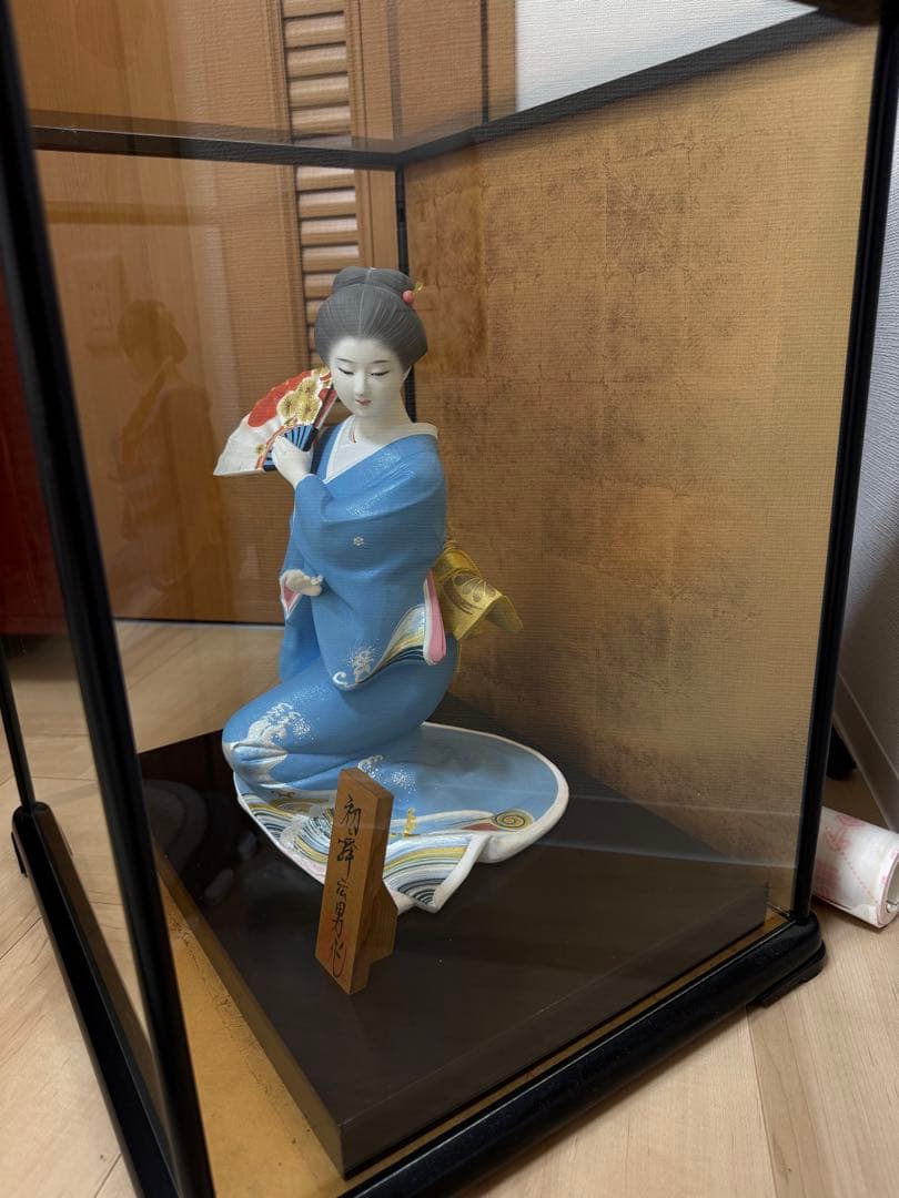 【美品】日本人形　ガラスケース付き