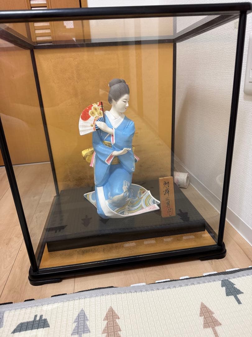 【美品】日本人形　ガラスケース付き