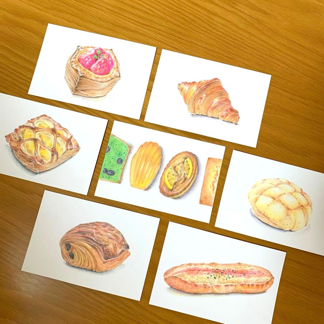 ktkです　色鉛筆画　手描き原画　7点