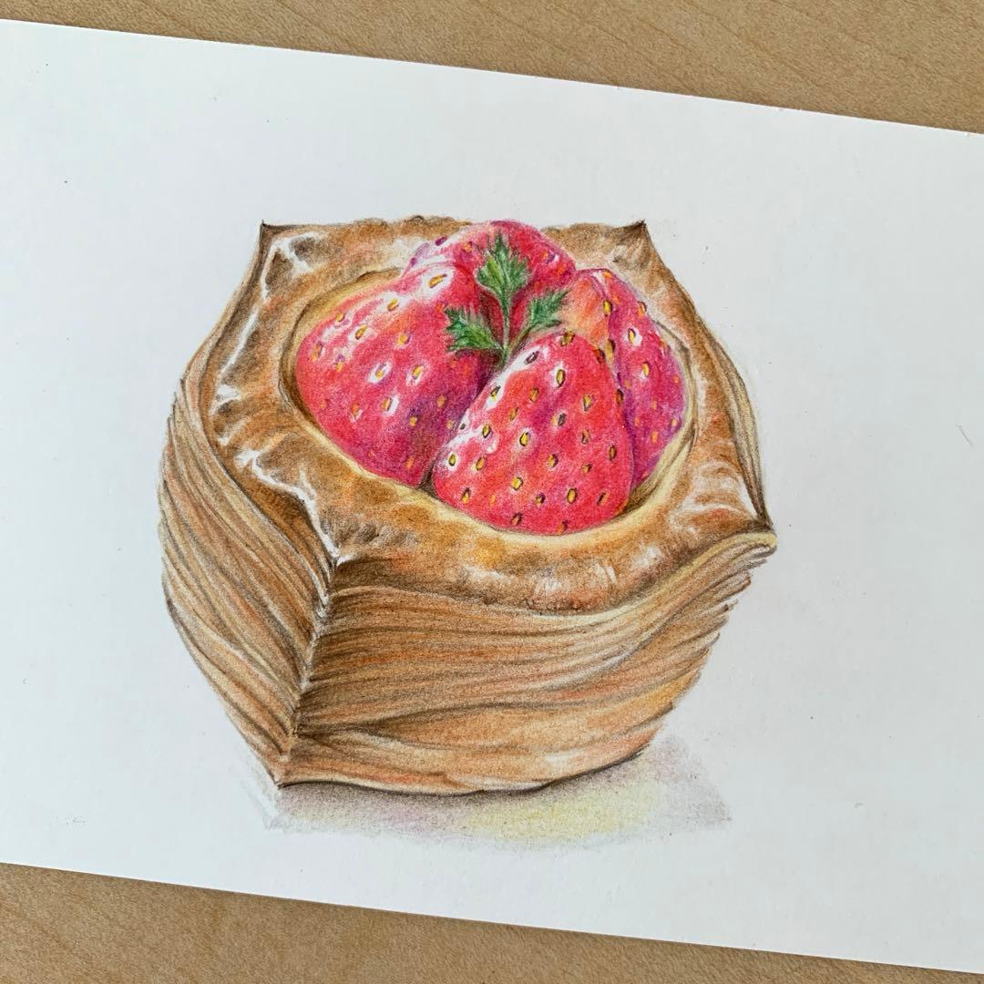 ktkです　色鉛筆画　手描き原画　7点