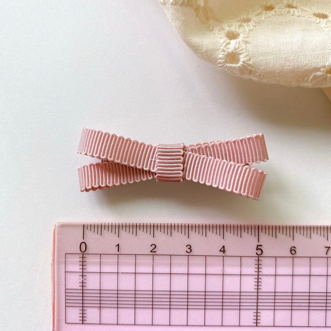 ❁ペタシャムリボン1❁ ベビーヘアピン　ベビーヘアクリップ　ベビーヘアゴム