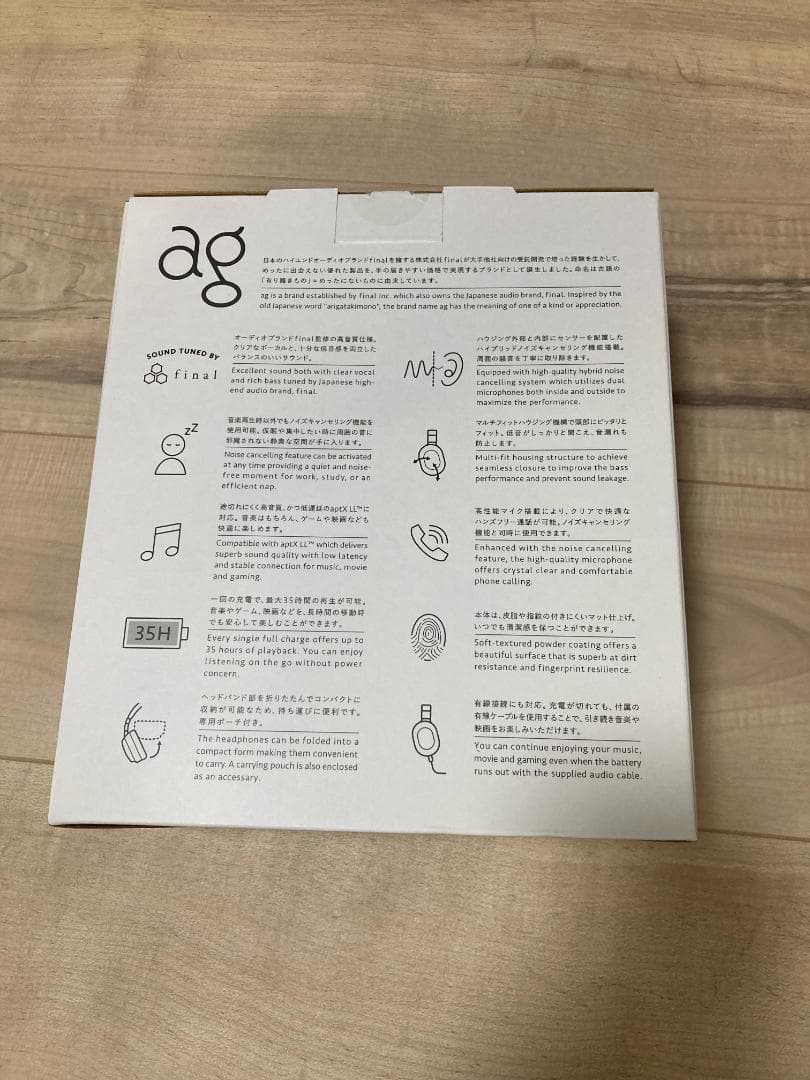 ag WHP01K ブラック ワイヤレスヘッドホン