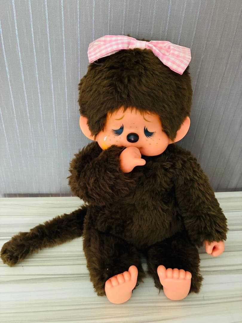 昭和レトロ大きいモンチッチ　 ふたごのモンチッチ男の子ブルーアイ　女の子　泣き顔