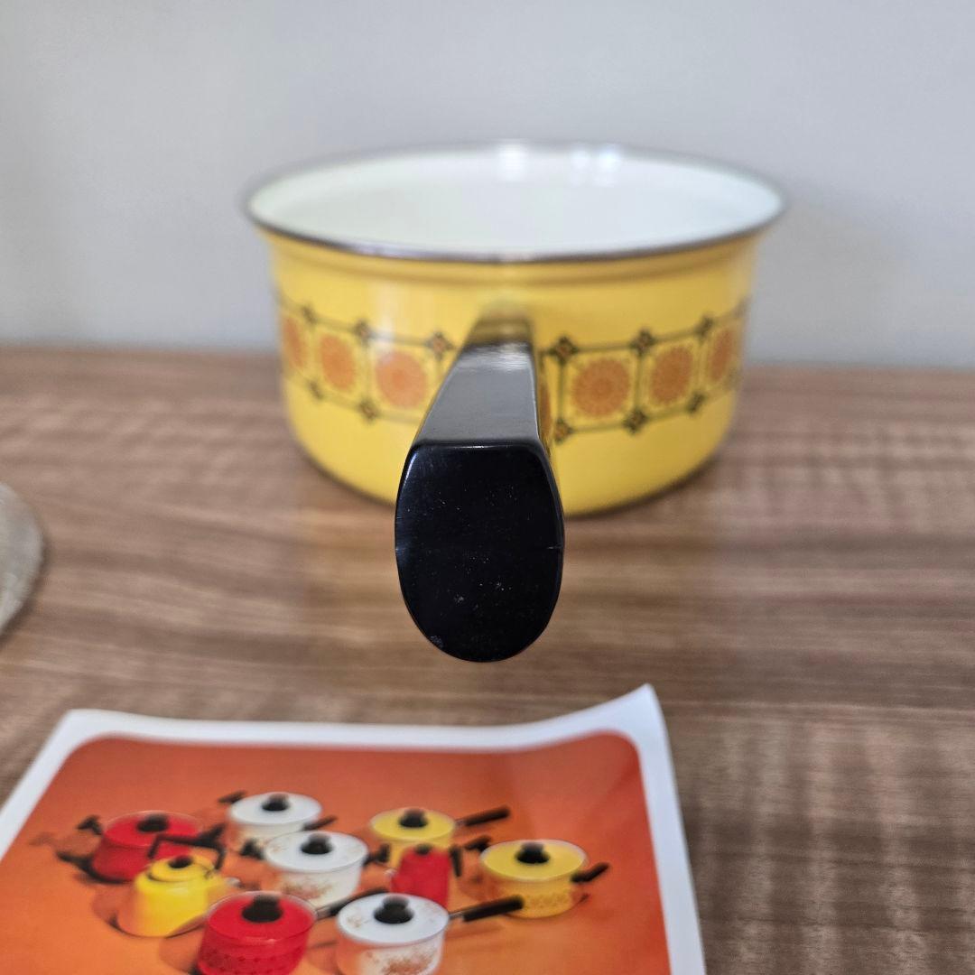 昭和レトロ エヴェレスト ホーロー シリーズ イエロー片手鍋 18cm