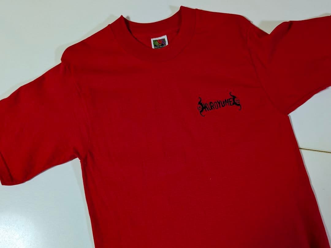 90s 黒夢　Ｔシャツ　1998年 BLACK GARAGE ツアー　Ｓ　レッド