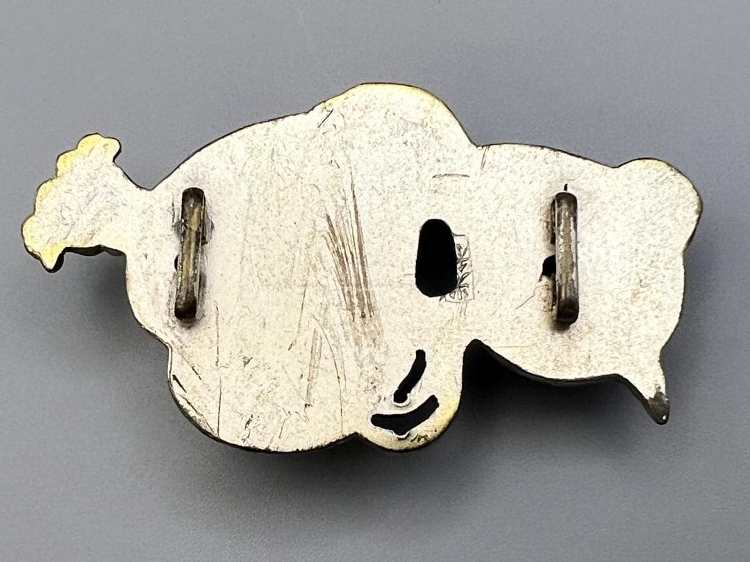 彫金　帯留め　瓢箪　ひょうたん形　牡丹図　和装小物　金属製　重量約11g