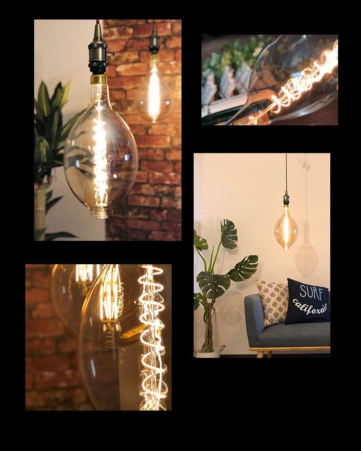 北欧LED電球 E26濃い電球色フィラメントレトロLDC4-E26FBT