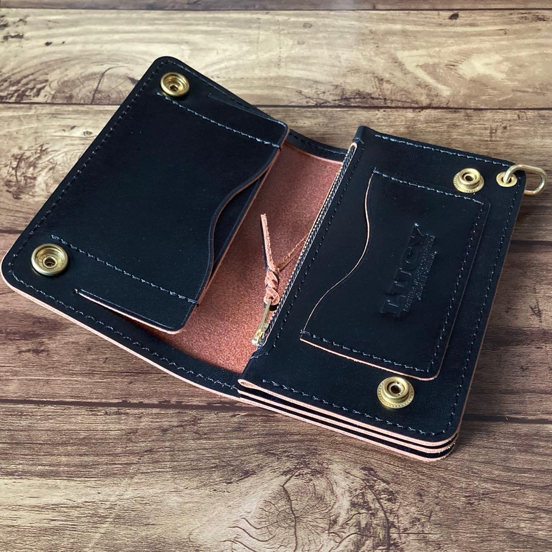 【こうせい様ご確認用】ミドルトラッカーウォレット【お札を折らずに収納】