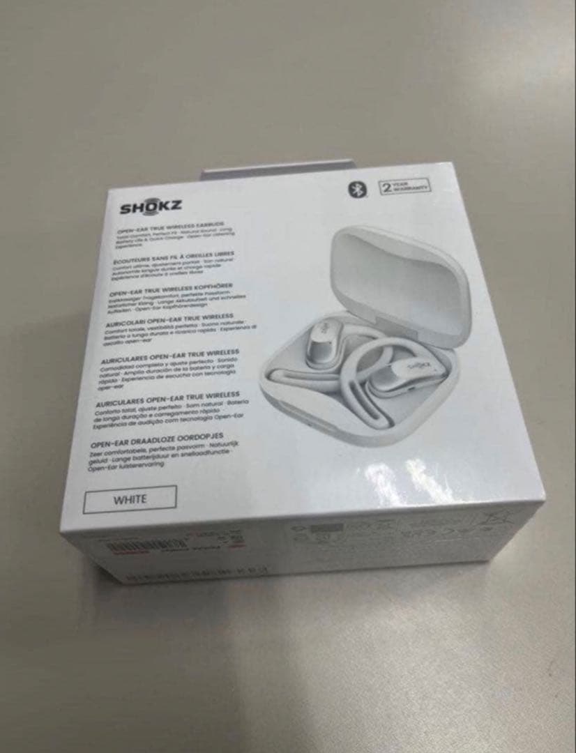 SHOKZ OPENFIT AIR ワイヤレスイヤホン ホワイト