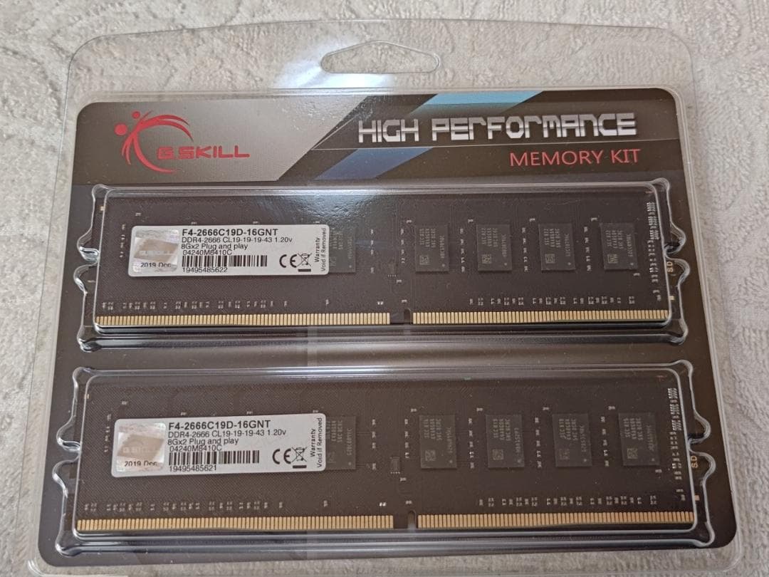 【中古】DTPC用メモリ DDR4-2666 16GB(8GB×2)