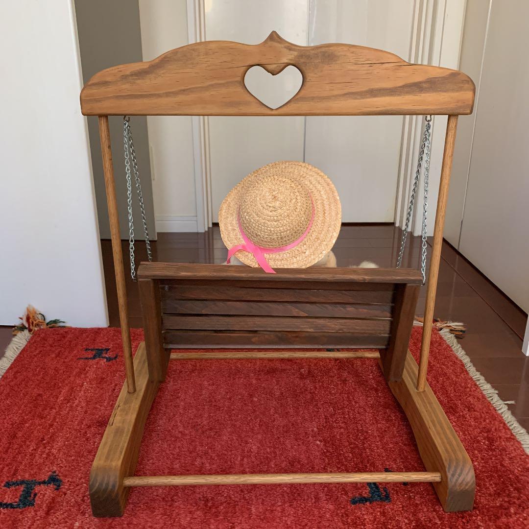 カントリー雑貨　ハート　ブランコ　(大きめ)