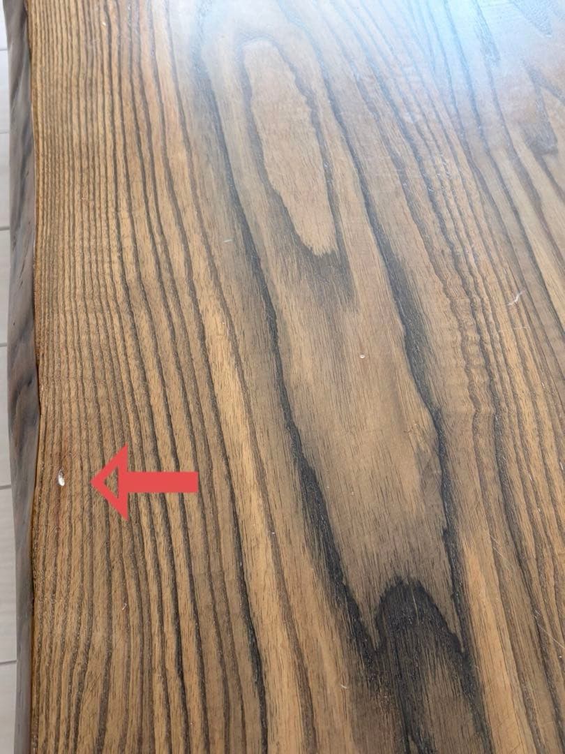 一枚板 ハンドメイド 自然なエッジ の脚 木製ローテーブル ブラウン系