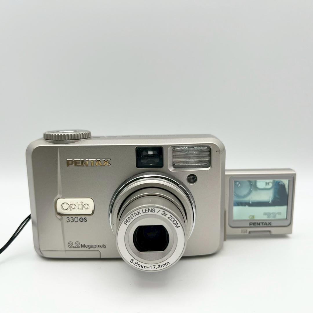 【完動品】PENTAX Optio 330GS コンデジ シルバー 動作確認済