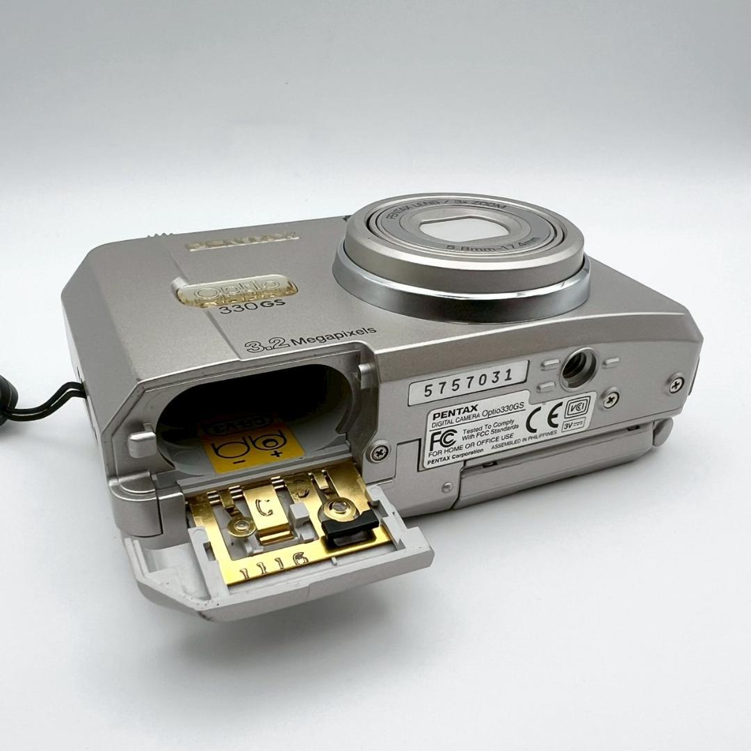 【完動品】PENTAX Optio 330GS コンデジ シルバー 動作確認済