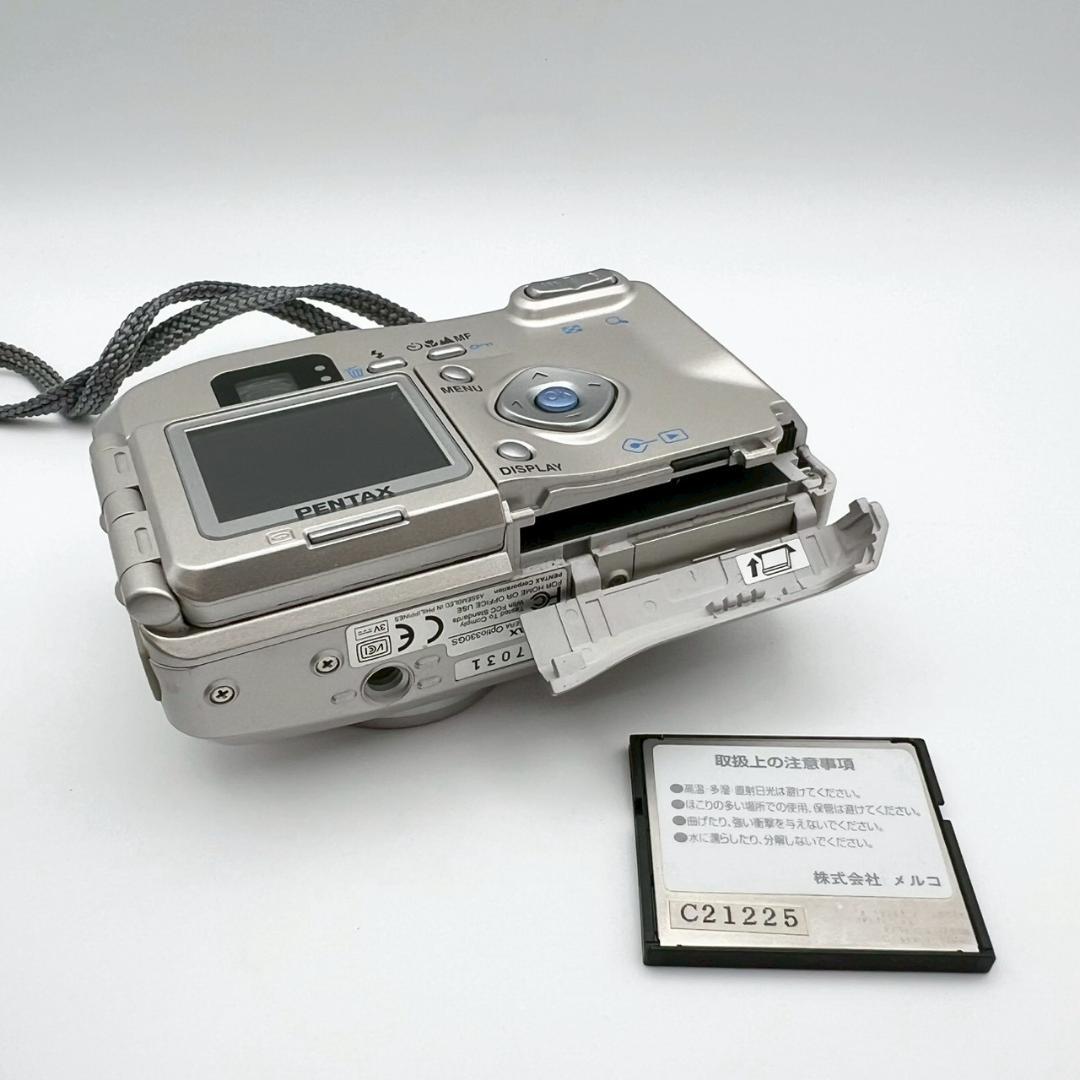 【完動品】PENTAX Optio 330GS コンデジ シルバー 動作確認済
