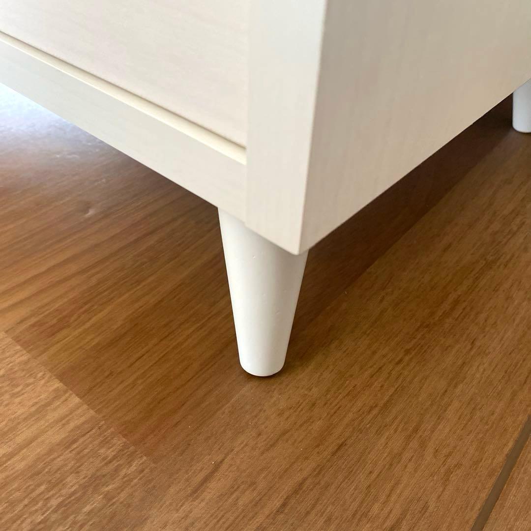 【美品】B-COMPANY 幅60cm 5段 チェスト 深型タイプ 木目ホワイト