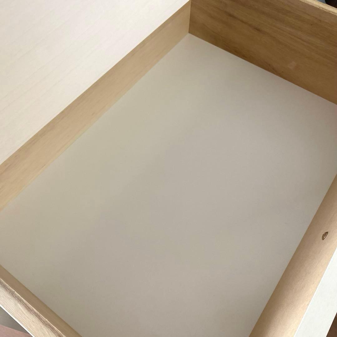 【美品】B-COMPANY 幅60cm 5段 チェスト 深型タイプ 木目ホワイト