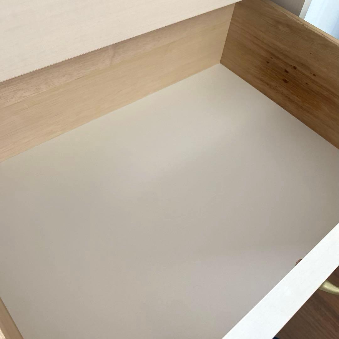 【美品】B-COMPANY 幅60cm 5段 チェスト 深型タイプ 木目ホワイト