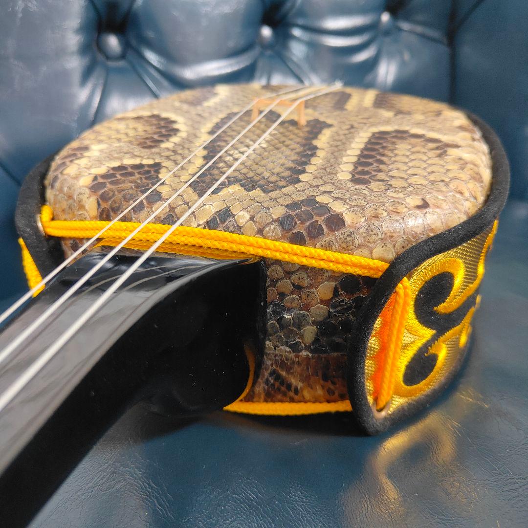 沖縄 琉球 三線 本蛇皮 蛇革 強化貼り 初心者　入門 ケース付き