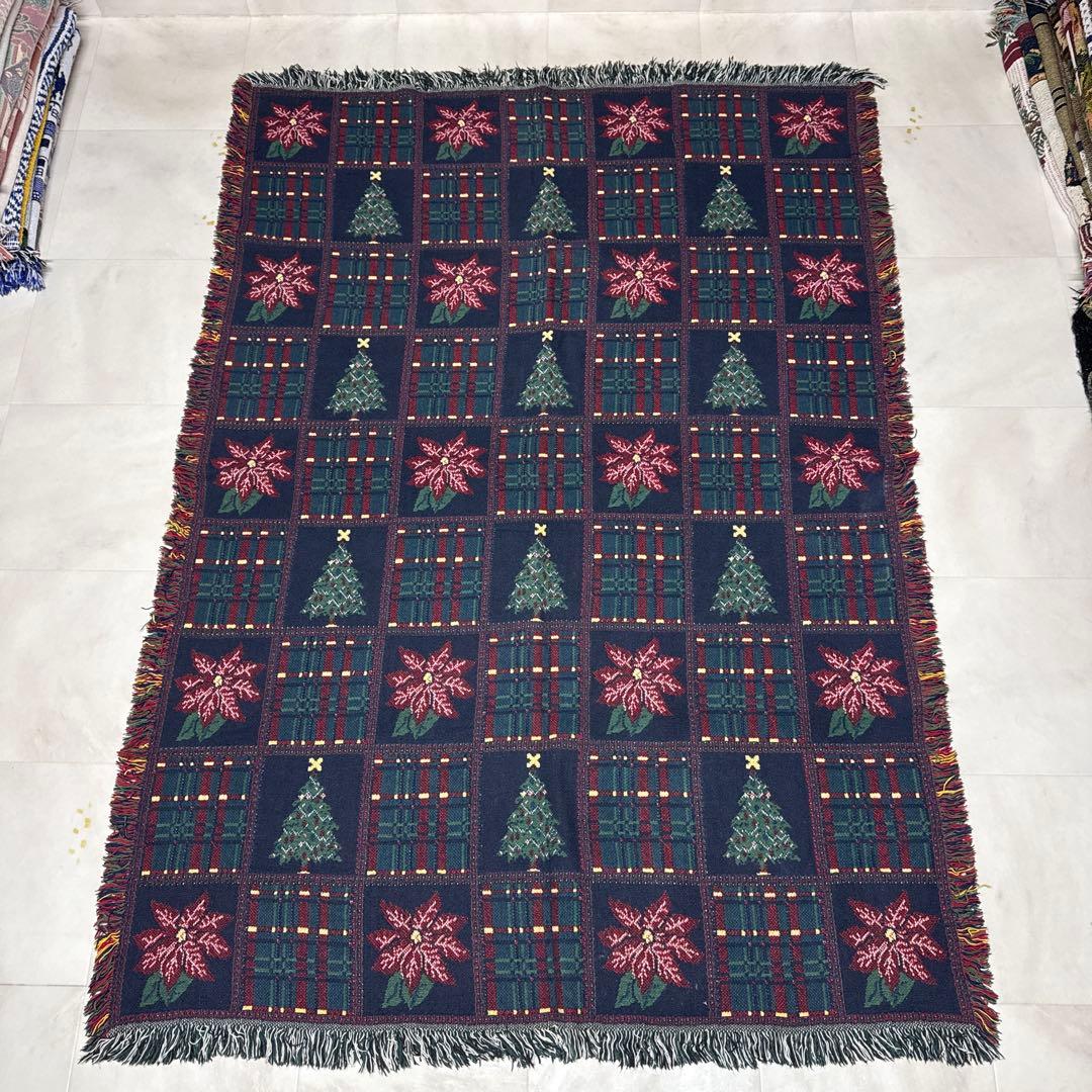 クリスマスツリー マルチカバー　ソファーカバー　ラグ　176x121