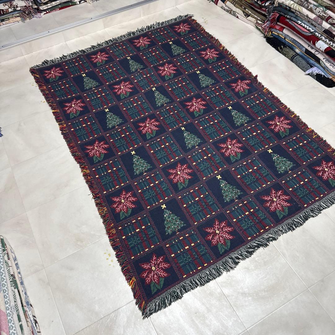 クリスマスツリー マルチカバー　ソファーカバー　ラグ　176x121