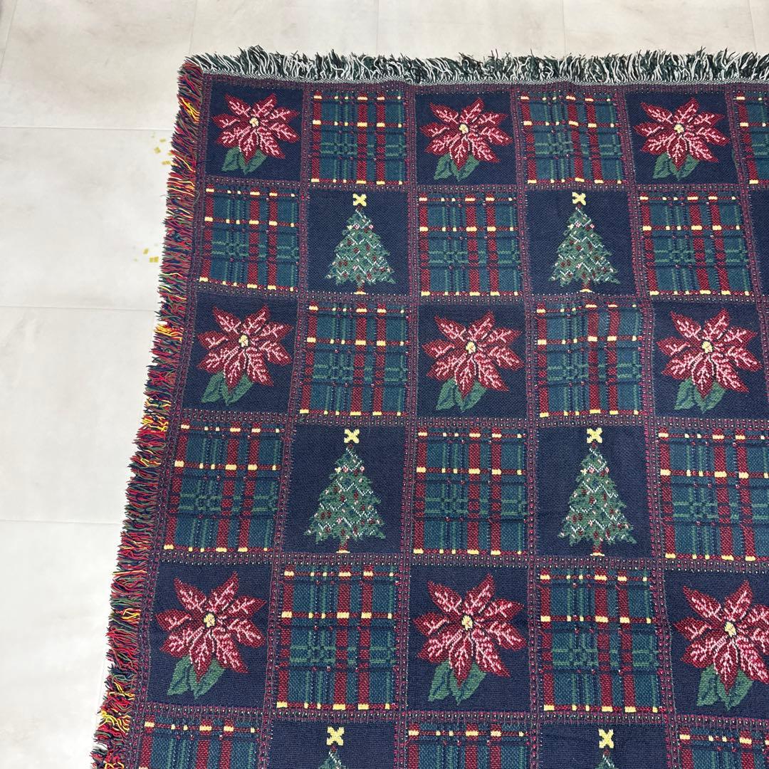 クリスマスツリー マルチカバー　ソファーカバー　ラグ　176x121