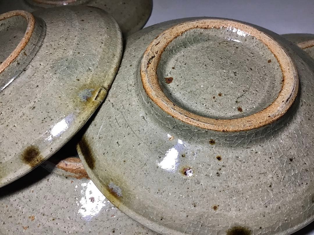 益子焼？◆カップ&ソーサー ７客◆民芸 デミタス 小皿 ぐい呑 コーヒーカップ