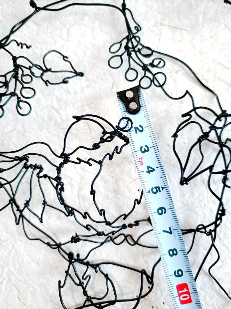 蔓の実　小鳥　ワイヤーアート　ワイヤークラフト　蔓植物　赤い実