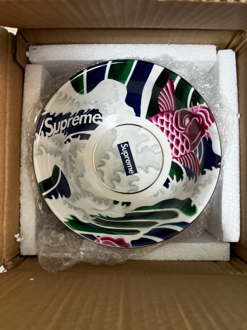 未使用　半タグ付き　SUPREME Waves Ceramic Bowl ボウル