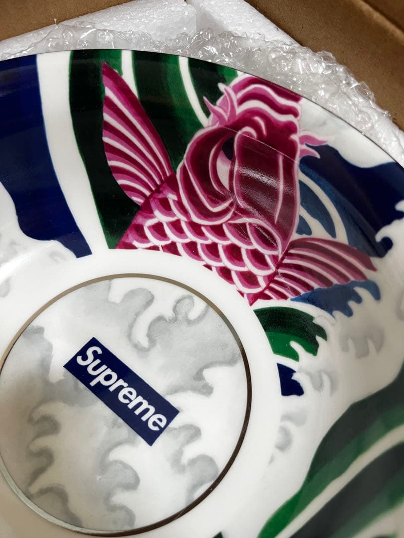 未使用　半タグ付き　SUPREME Waves Ceramic Bowl ボウル