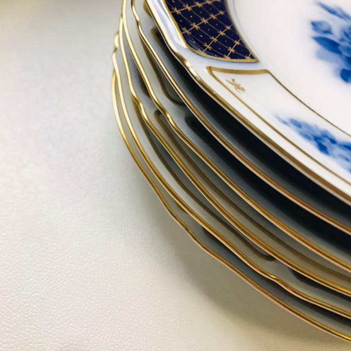 大倉陶園　ブルーインペリアル プレート６枚セット