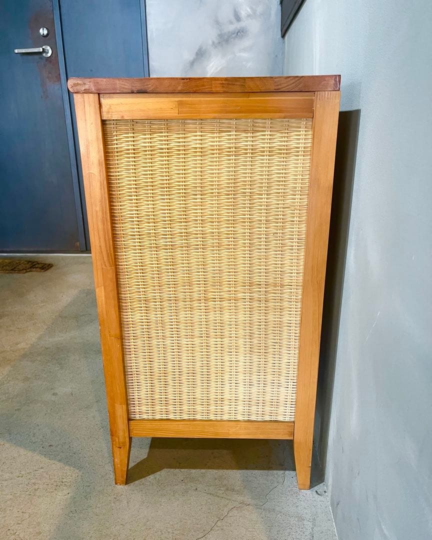 ヴィンテージ ラタンチェスト 3段 ナチュラル ミッドセンチュリー 収納