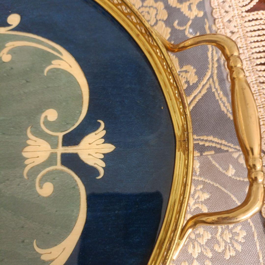 値下げ❢イタリア製　象嵌細工　トレイ　お盆　大きいサイズ