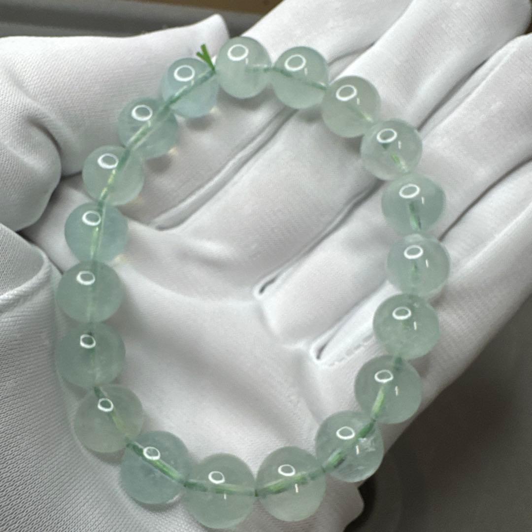 【高品質】グリーンアクアマリン ブレスレット 16cm