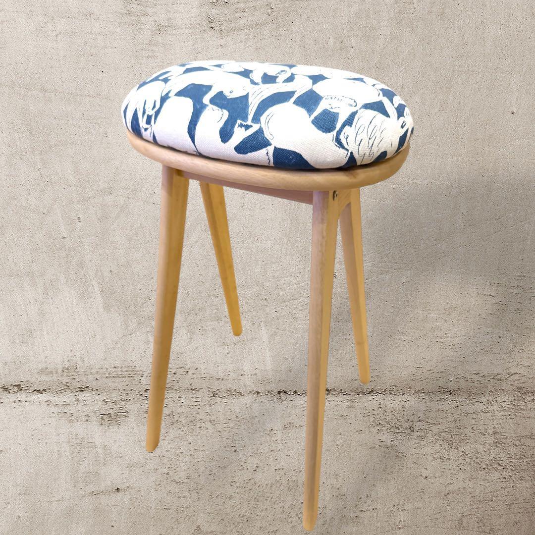 mina perhonen / ミナペルホネン生地使用スツール　ハイスツール