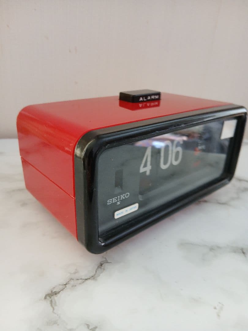 SEIKO パタパタ時計 DP692T 赤と黒 昭和レトロ 50/60Hz