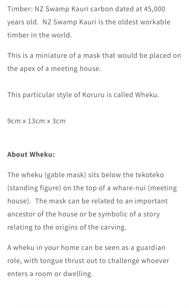 手彫り　マオリ族　お面　ニュージーランドの工芸品