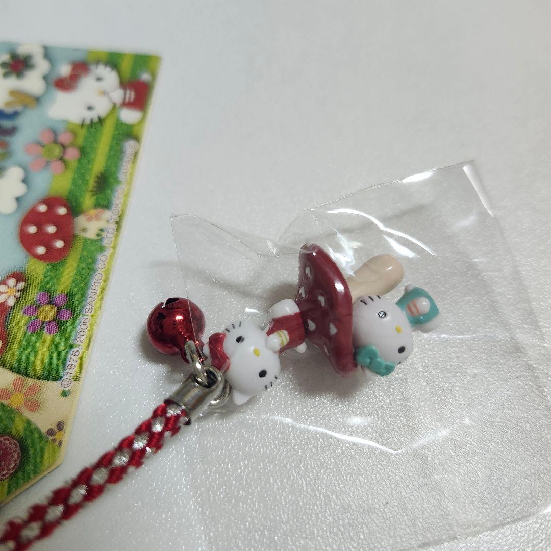 レア キティ&ミミィ きのこ 根付け ストラップ ご当地キティ 2006年