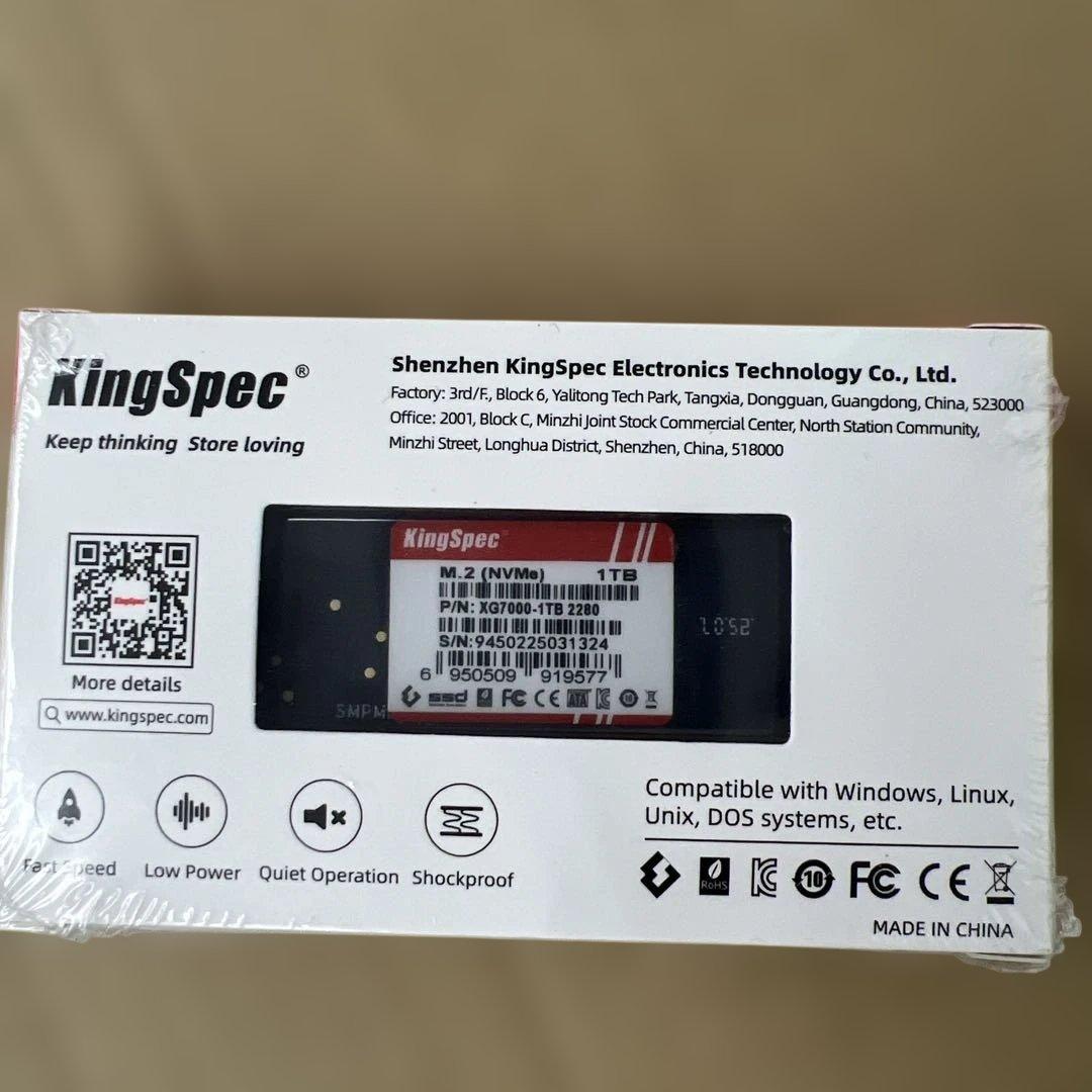 309 KingSpec XG7000 1TB SSD 未開封