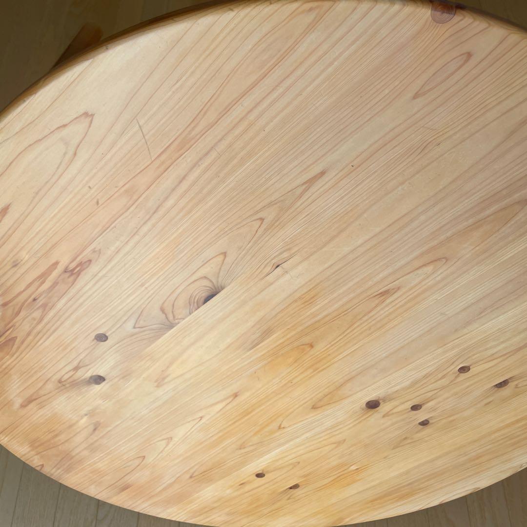 ひのき　ちゃぶ台　幅90cm（折りたたみ可）