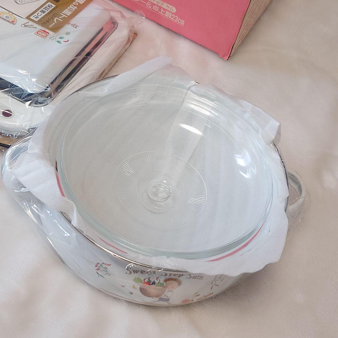 レトロ Sweet Step Sam 保温加温トレー 卓上鍋 23cm 未使用品