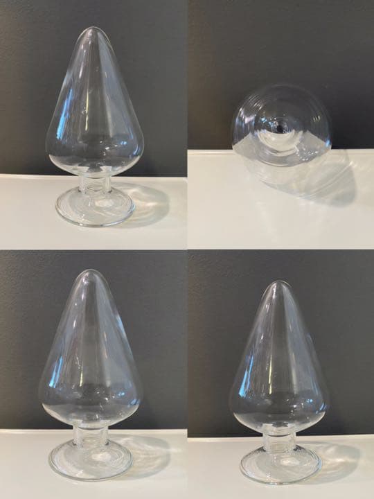 アンティーク ガラス コルク 水槽 フラワーベース 三角形 △